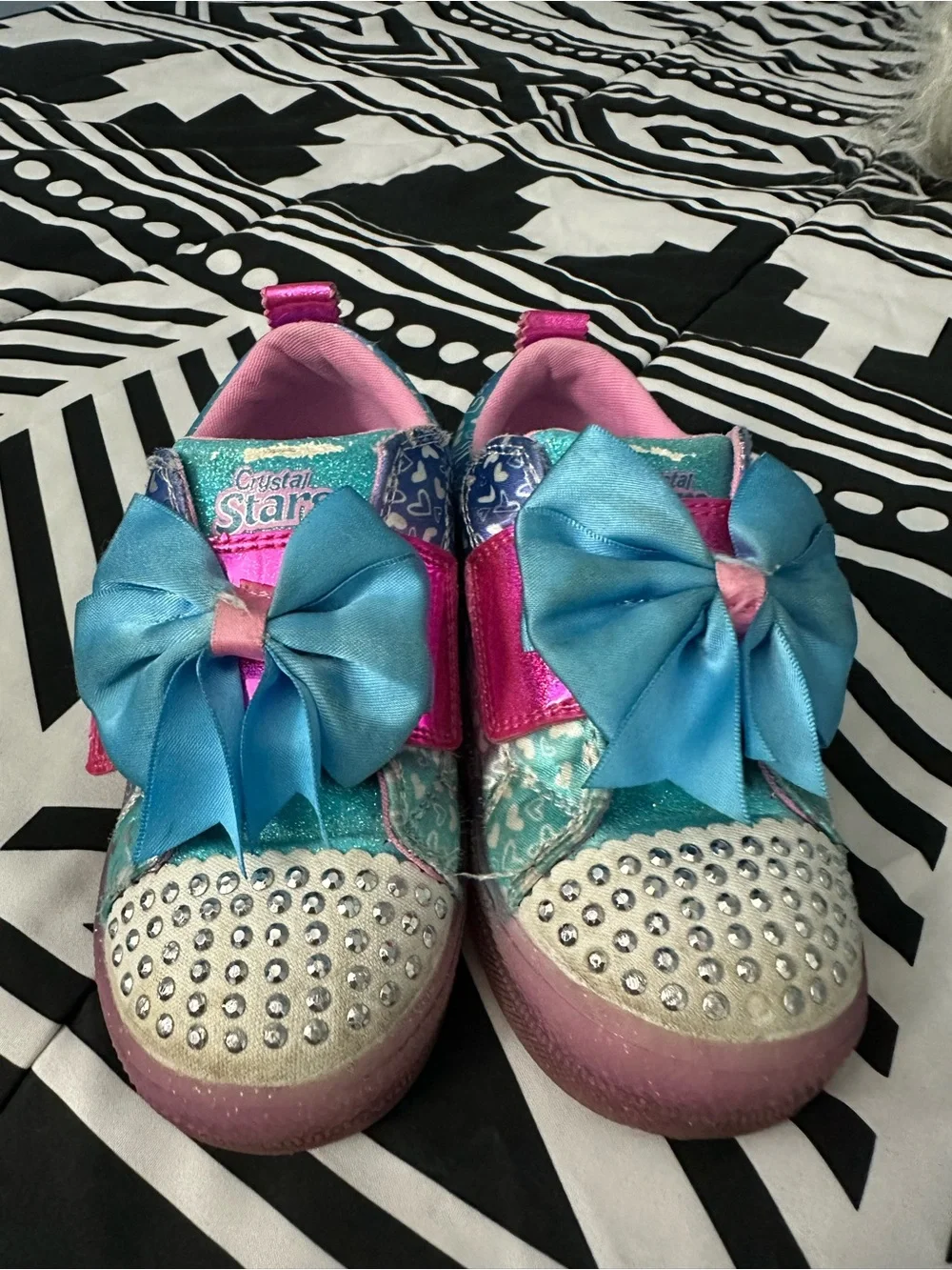Girls Glitter Bow Skechers